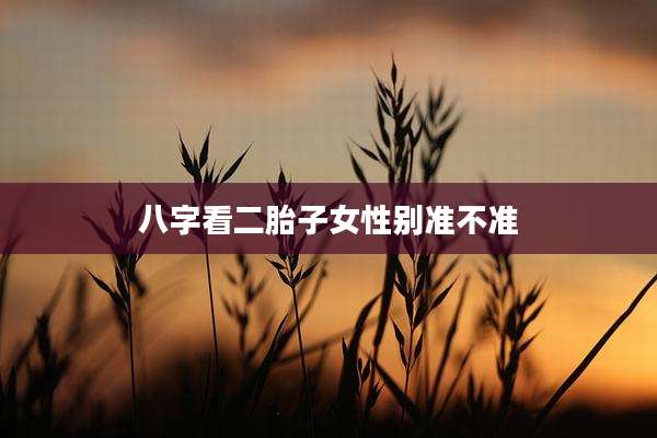 八字看二胎子女性别准不准