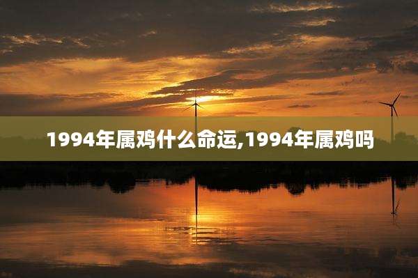 1994年属鸡什么命运,1994年属鸡吗