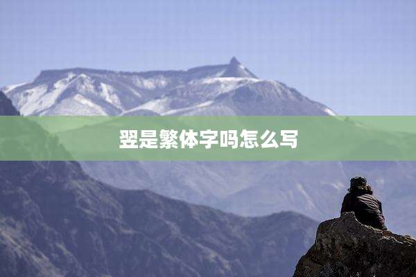 翌是繁体字吗怎么写