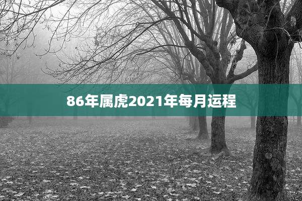 86年属虎2021年每月运程
