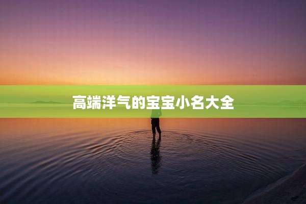 高端洋气的宝宝小名大全