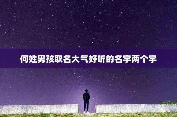 何姓男孩取名大气好听的名字两个字