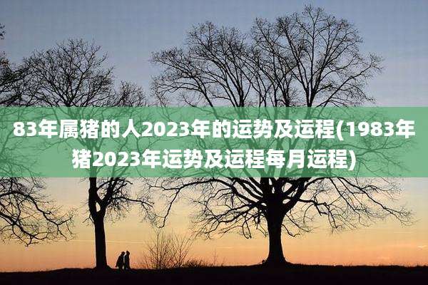 83年属猪的人2023年的运势及运程(1983年猪2023年运势及运程每月运程)