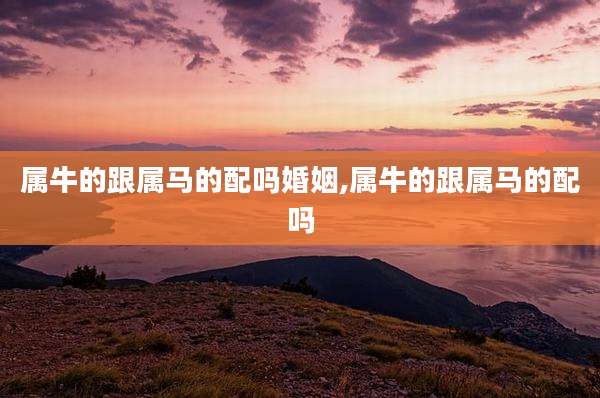 属牛的跟属马的配吗婚姻,属牛的跟属马的配吗