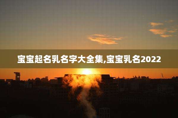 宝宝起名乳名字大全集,宝宝乳名2022