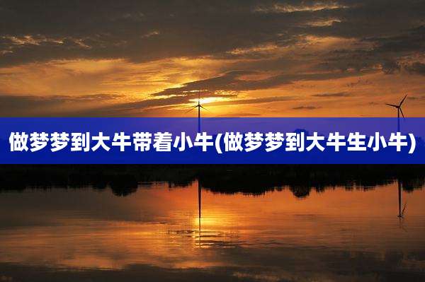做梦梦到大牛带着小牛(做梦梦到大牛生小牛)