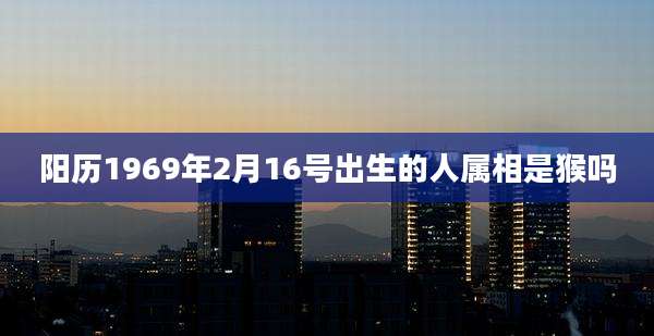 阳历1969年2月16号出生的人属相是猴吗