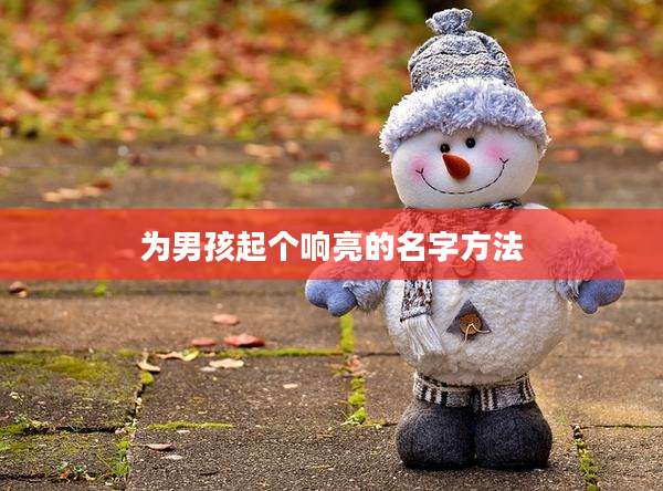 为男孩起个响亮的名字方法