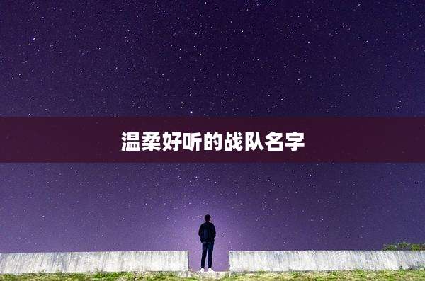 温柔好听的战队名字