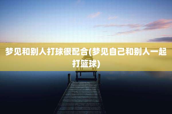 梦见和别人打球很配合(梦见自己和别人一起打篮球)