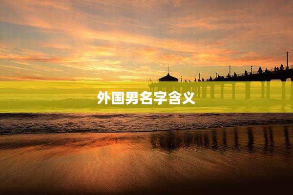 外国男名字含义