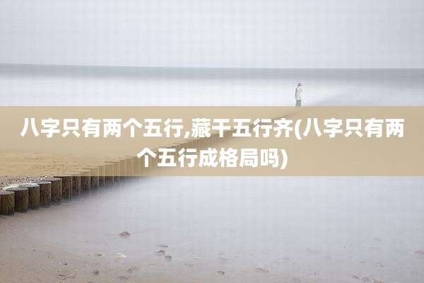 八字只有两个五行,藏干五行齐(八字只有两个五行成格局吗)