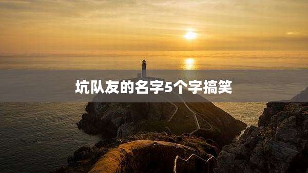 坑队友的名字5个字搞笑