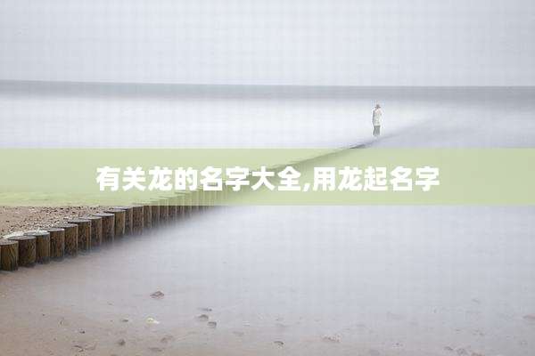 有关龙的名字大全,用龙起名字