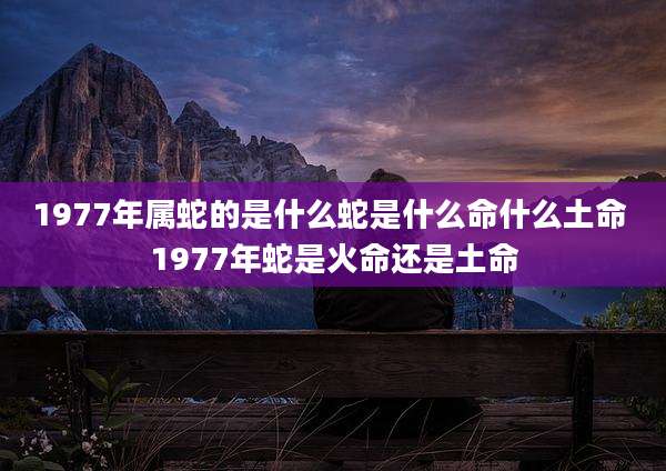 1977年属蛇的是什么蛇是什么命什么土命 1977年蛇是火命还是土命