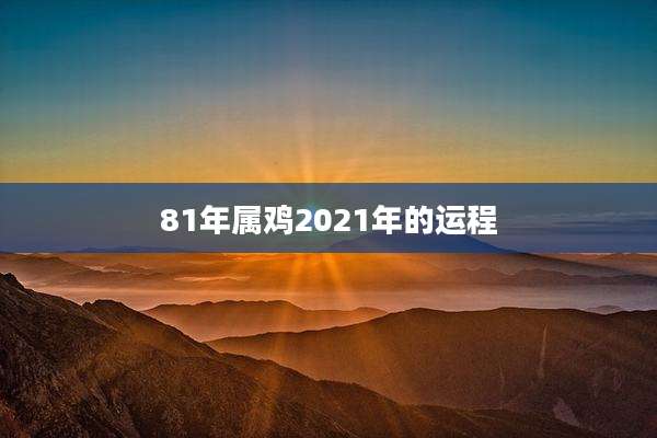 81年属鸡2021年的运程