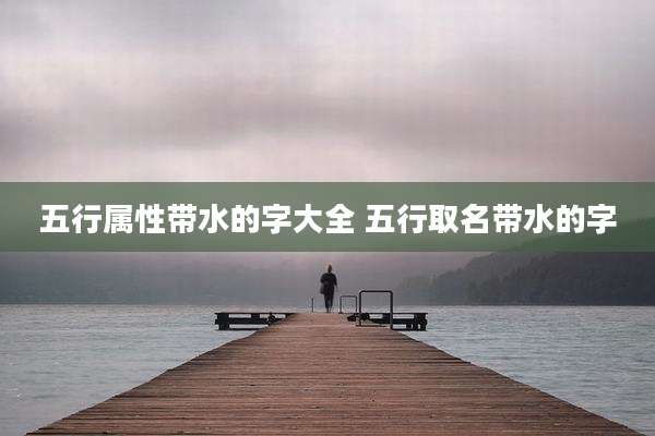 五行属性带水的字大全 五行取名带水的字