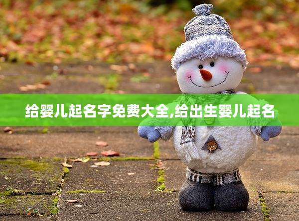 给婴儿起名字免费大全,给出生婴儿起名