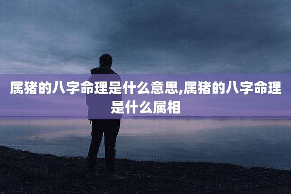 属猪的八字命理是什么意思,属猪的八字命理是什么属相