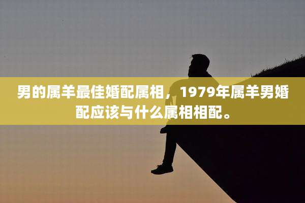 男的属羊最佳婚配属相，1979年属羊男婚配应该与什么属相相配。