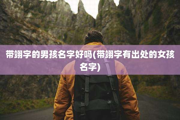 带翊字的男孩名字好吗(带翊字有出处的女孩名字)