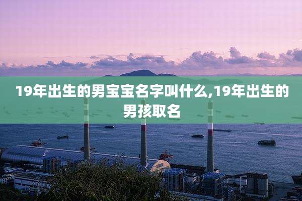 19年出生的男宝宝名字叫什么,19年出生的男孩取名