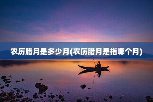 农历腊月是多少月(农历腊月是指哪个月)