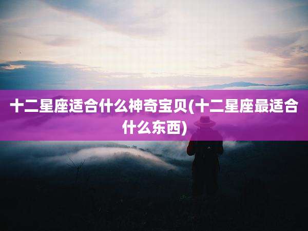 十二星座适合什么神奇宝贝(十二星座最适合什么东西)