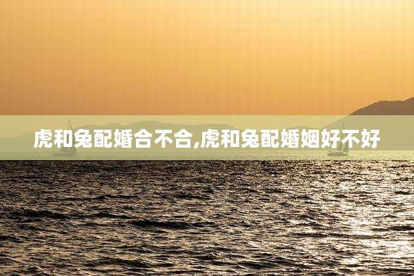 虎和兔配婚合不合,虎和兔配婚姻好不好