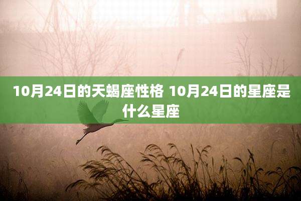 10月24日的天蝎座性格 10月24日的星座是什么星座