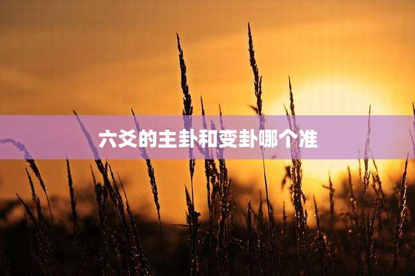 六爻的主卦和变卦哪个准