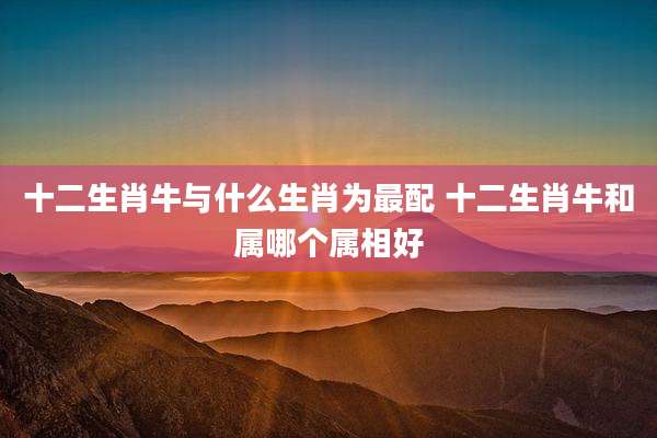 十二生肖牛与什么生肖为最配 十二生肖牛和属哪个属相好