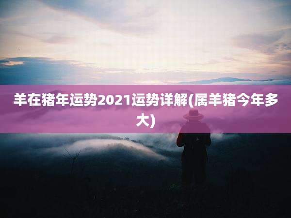 羊在猪年运势2021运势详解(属羊猪今年多大)