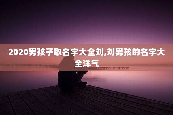 2020男孩子取名字大全刘,刘男孩的名字大全洋气