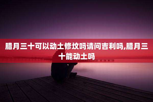 腊月三十可以动土修坟吗请问吉利吗,腊月三十能动土吗