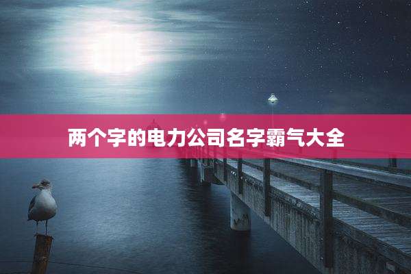 两个字的电力公司名字霸气大全