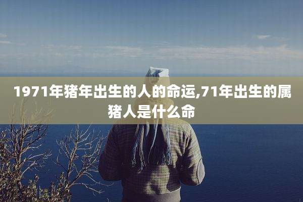 1971年猪年出生的人的命运,71年出生的属猪人是什么命