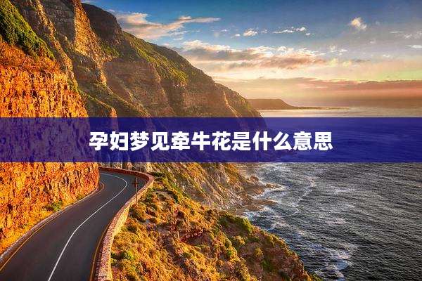 孕妇梦见牵牛花是什么意思