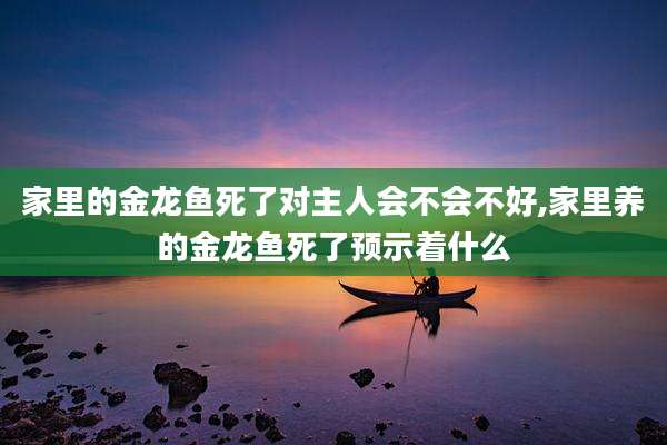 家里的金龙鱼死了对主人会不会不好,家里养的金龙鱼死了预示着什么