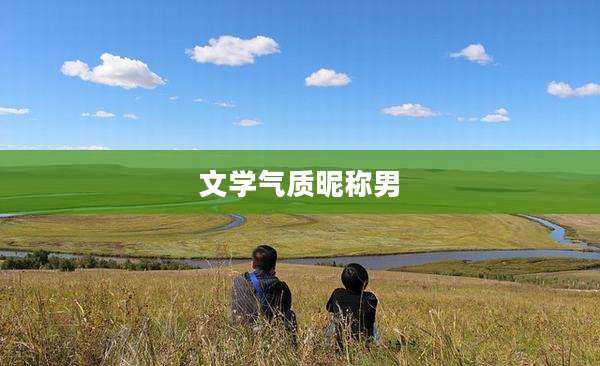 文学气质昵称男