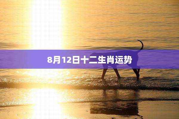 8月12日十二生肖运势