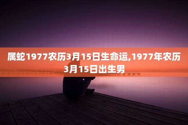 属蛇1977农历3月15日生命运,1977年农历3月15日出生男