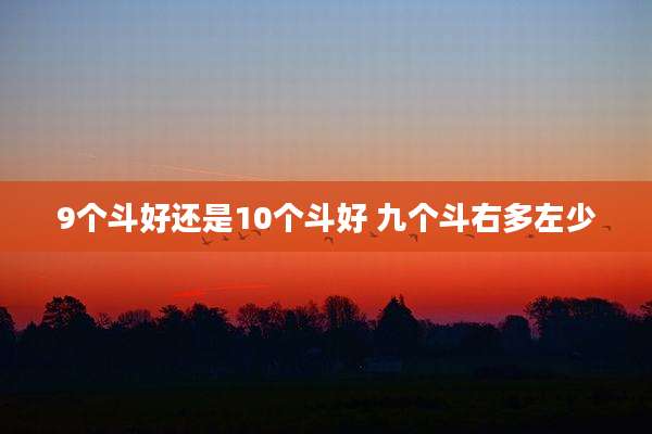 9个斗好还是10个斗好 九个斗右多左少