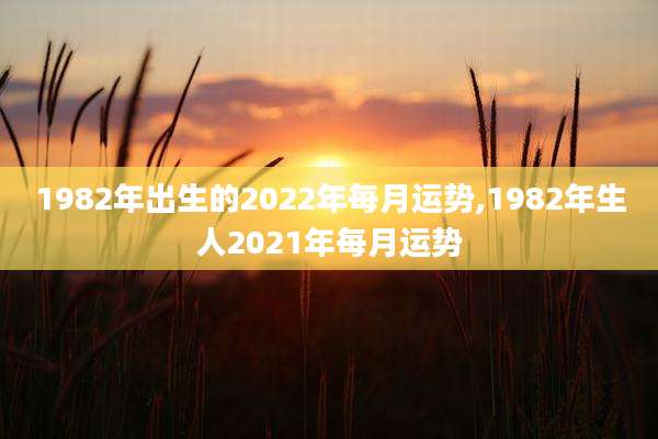 1982年出生的2022年每月运势,1982年生人2021年每月运势