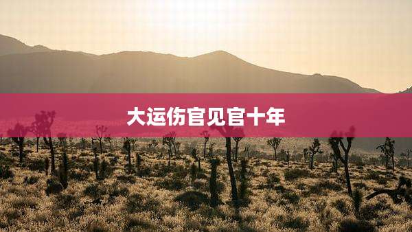 大运伤官见官十年