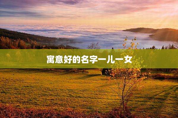 寓意好的名字一儿一女
