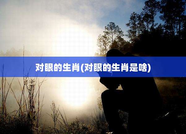 对眼的生肖(对眼的生肖是啥)