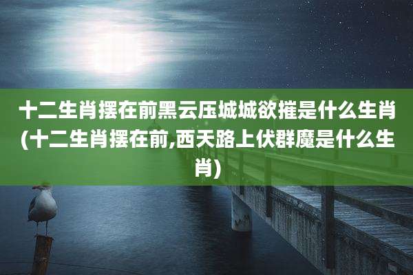 十二生肖摆在前黑云压城城欲摧是什么生肖(十二生肖摆在前,西天路上伏群魔是什么生肖)