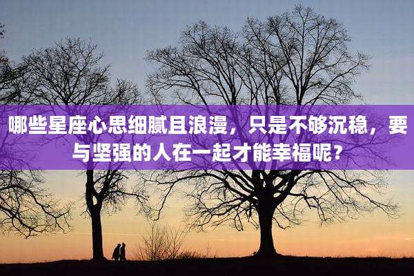 哪些星座心思细腻且浪漫,只是不够沉稳,要与坚强的人在一起才能幸福呢?