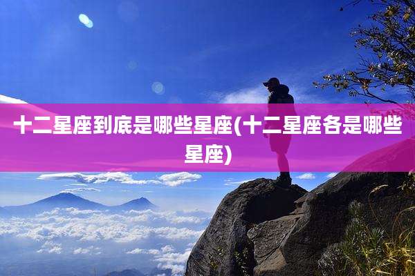 十二星座到底是哪些星座(十二星座各是哪些星座)